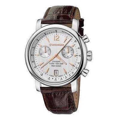 Image of Wenger Urban Chrono blank rustfri stål quartz Herre ur, model 01.1043.110